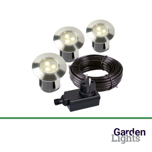 Garden Lights Gartenbeleuchtung Bodeneinbauleuchten Birch Set 12 Volt System