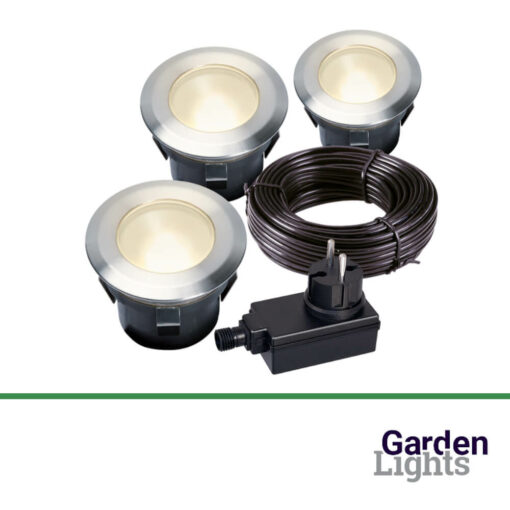 Garden Lights Gartenbeleuchtung Bodeneinbauleuchten Larch Set 12 Volt System