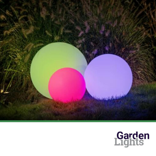 Garden Lights Gartenbeleuchtung Round 40 12 Volt Kugellampe RGB