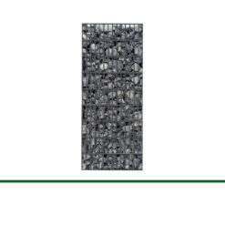 Gabionenzaun anthrazit 80 x 180 cm mit Steine grau