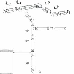 Rinnenstutzen für Kastenrinne RG 70, aus Kunststoff anthrazit – Bild 3
