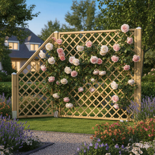 Rankzaunelement Rosa, Fichte KDI – Bild 4