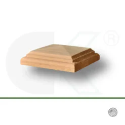 Pfostenkappen aus Laerche - profiliert-naturbelassen-Detail