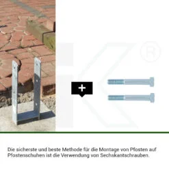 Sechskantschraube-Pfostenschuh