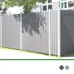 Sichtschutzelement Squadra aus Aluminium silber