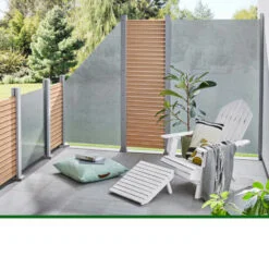 Systemzaun aus Glas Texta