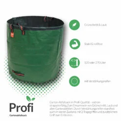 Profi-Gartenabfallsack, für Laub und Gras – Bild 2